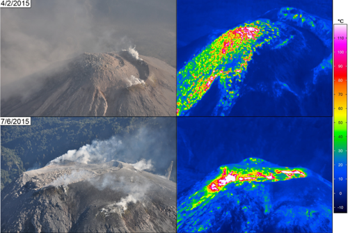 采用紅外熱成像監測火山噴發